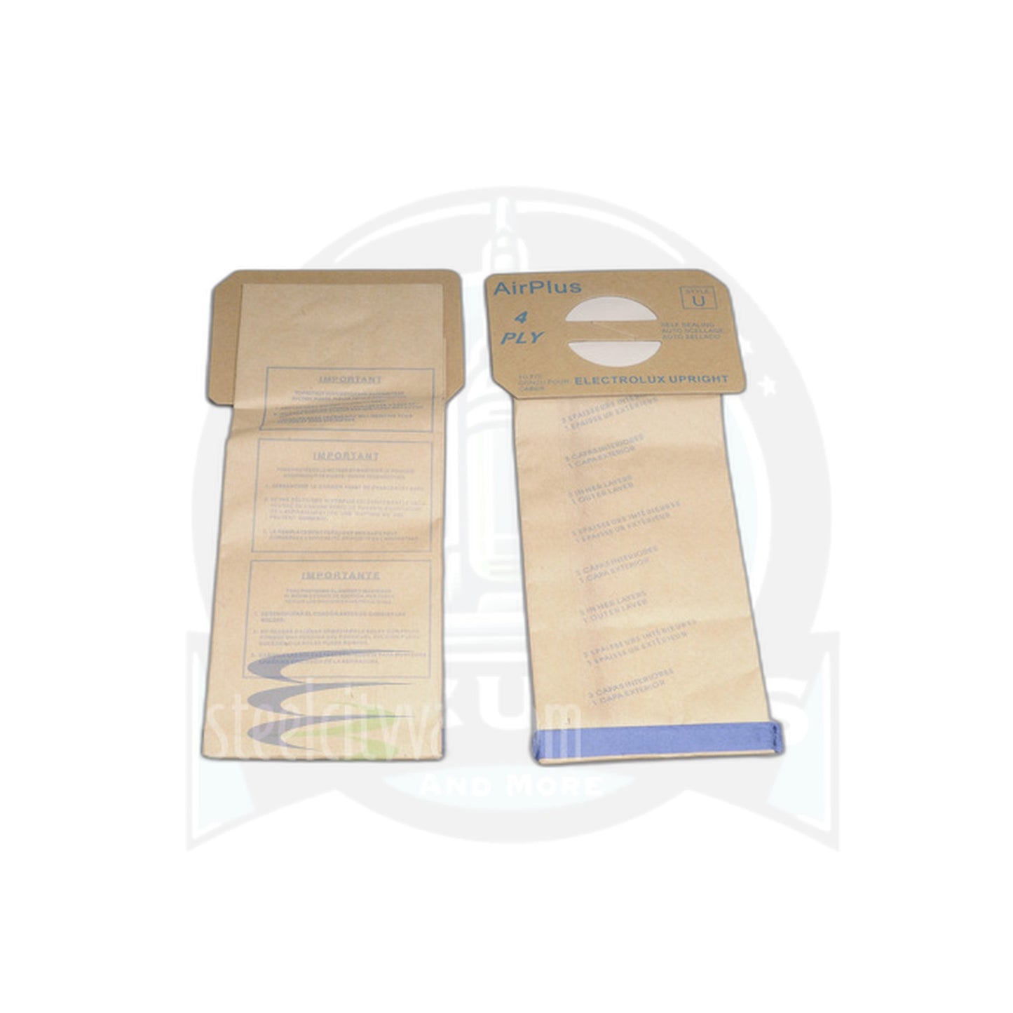 Electrolux Style U Paper Bags - 100 Pack Bulk - Electrolux