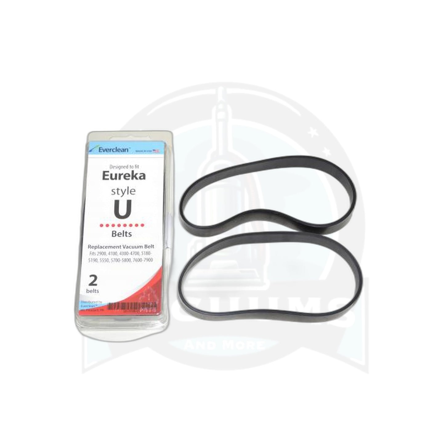 Eureka Type U Belt (2 Pack) - Fits Victory Upright Vacuum - Eureka