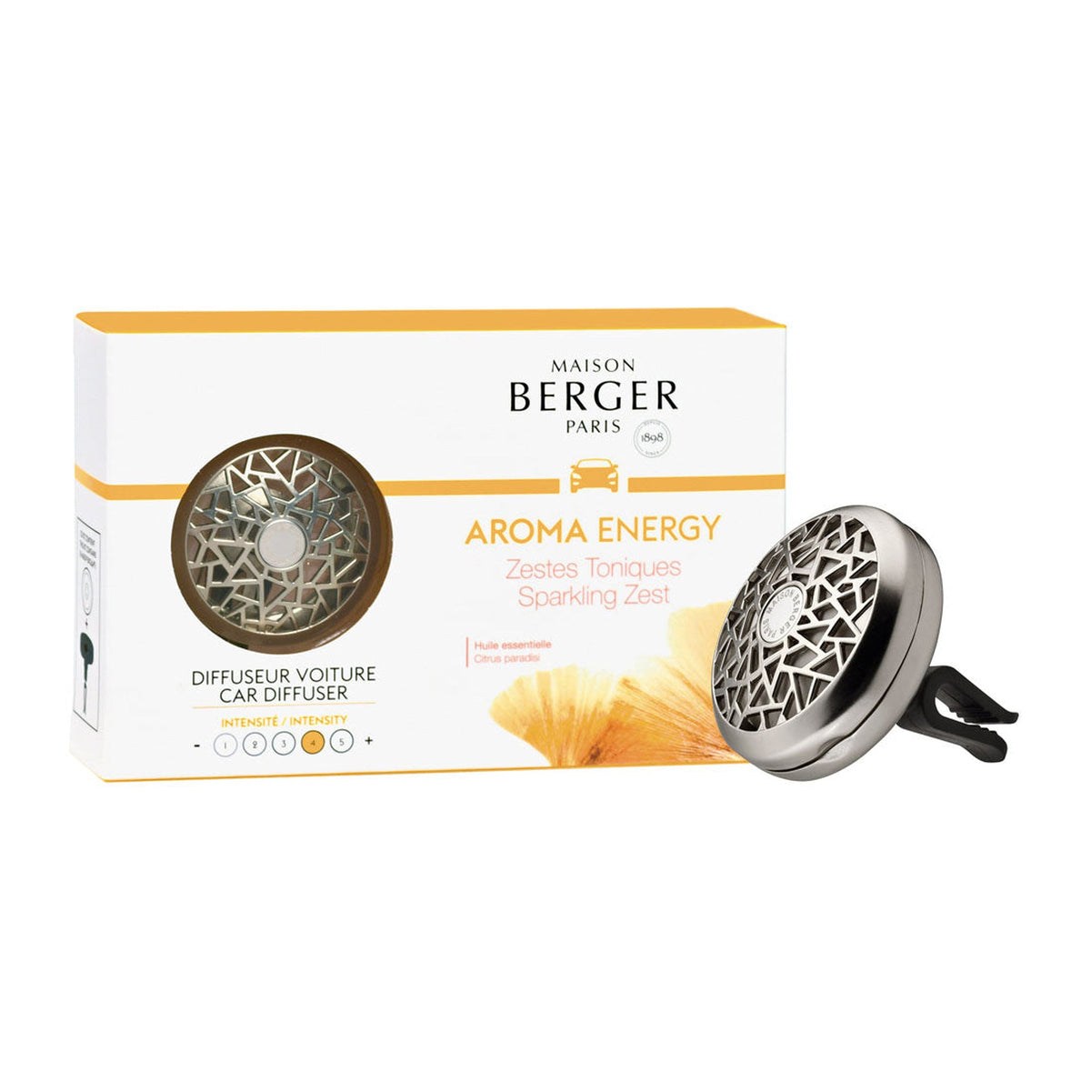Maison Berger Aroma Energy Car Diffuser Kit – Sparkling Zest