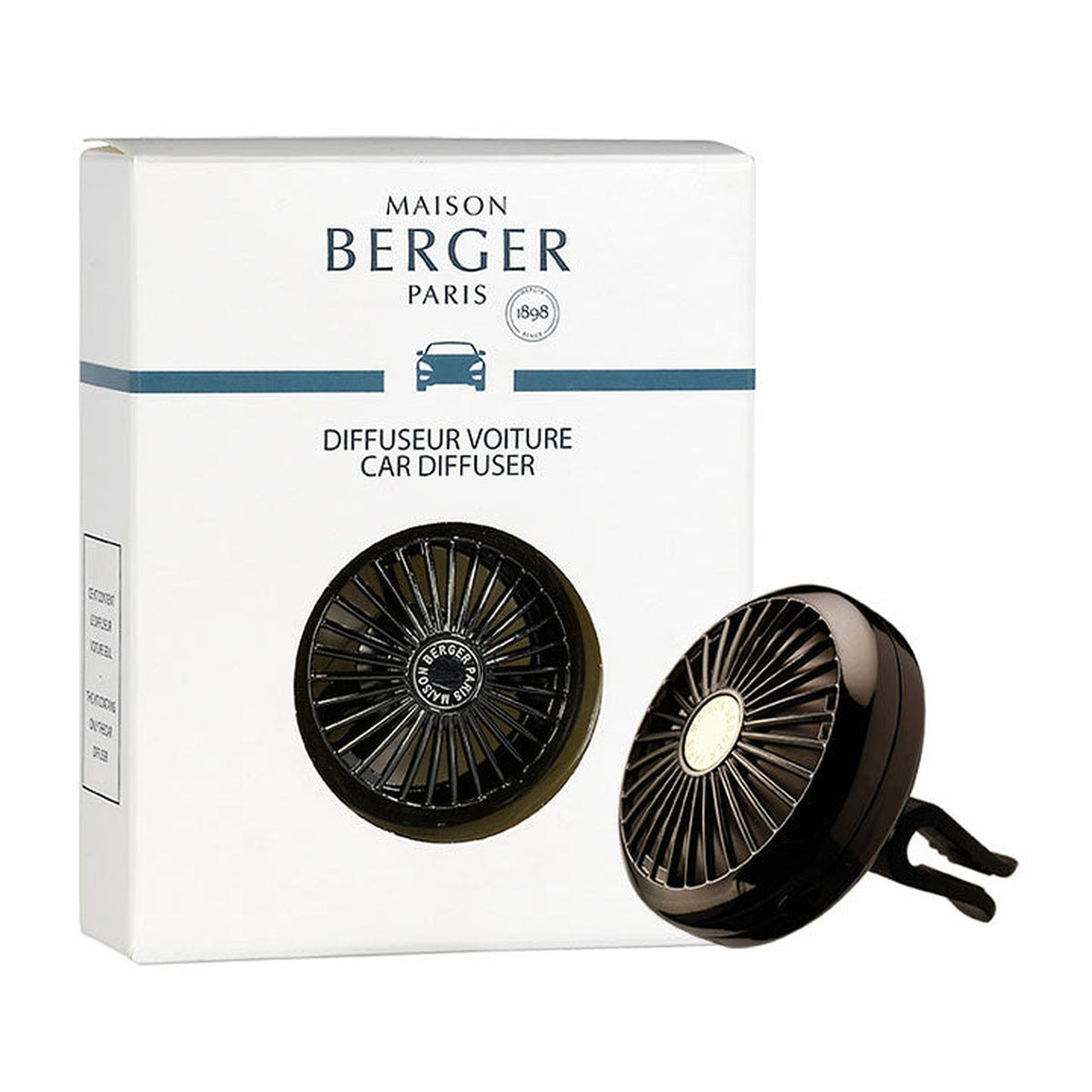 Maison Berger Car Wheel Car Diffuser Vent Clip—Gun Metal