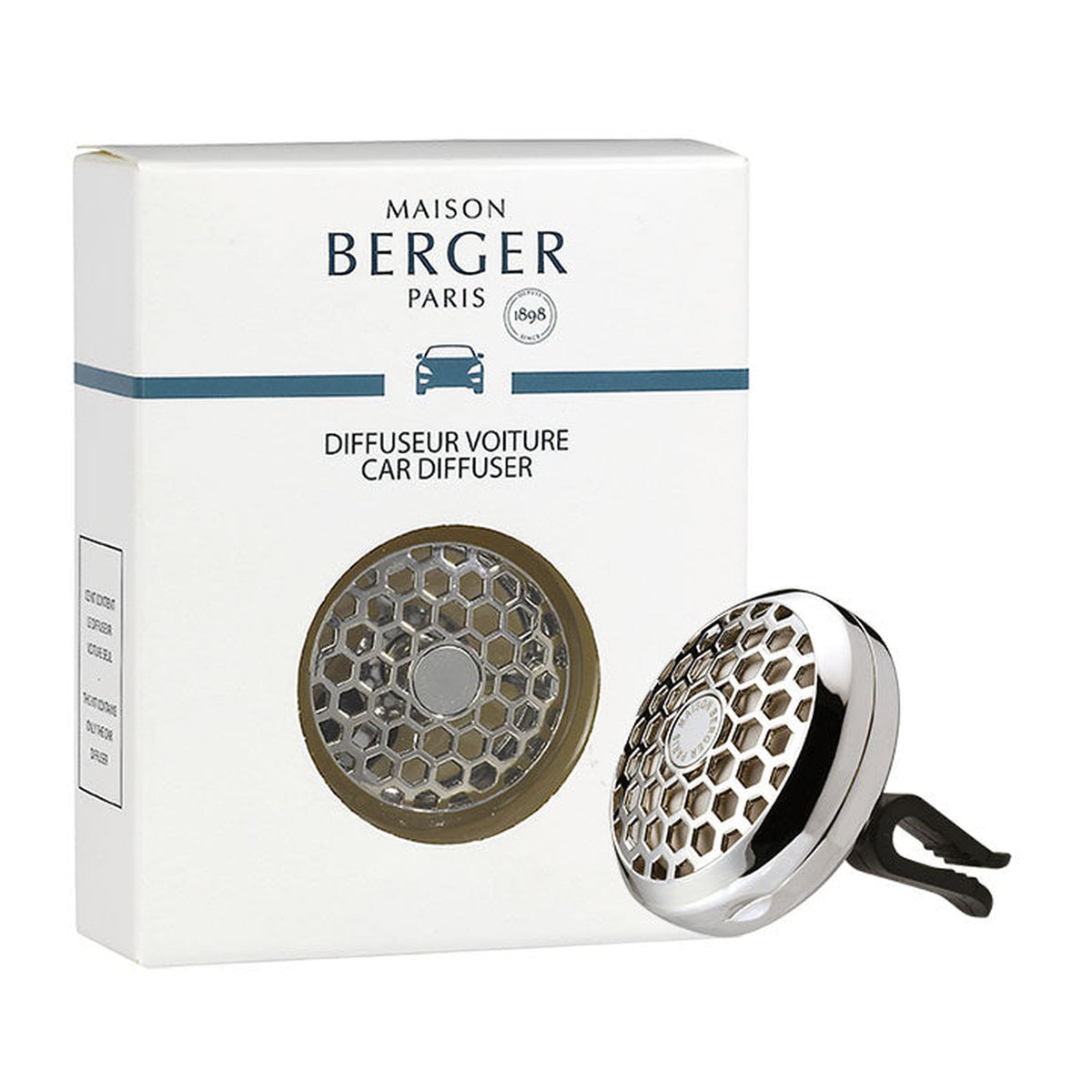 Maison Berger Honeycomb Car Diffuser Vent Clip—Chrome
