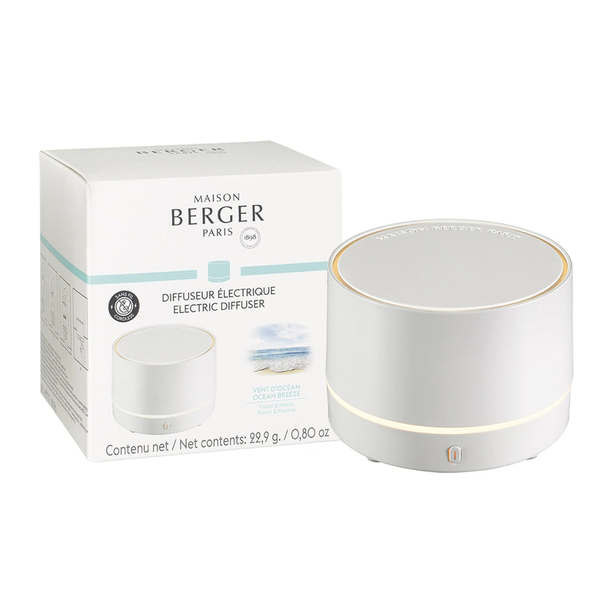 Maison Berger Nomad Diffuser Set – White, Ocean Breeze