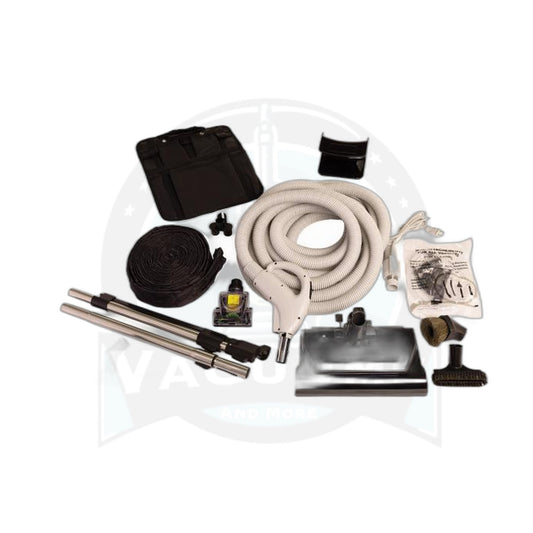 Titan T7 Prime Central Vacuum Kit - 30 Ft Hose with Pigtail, Deluxe Power Nozzle and Premium Tools