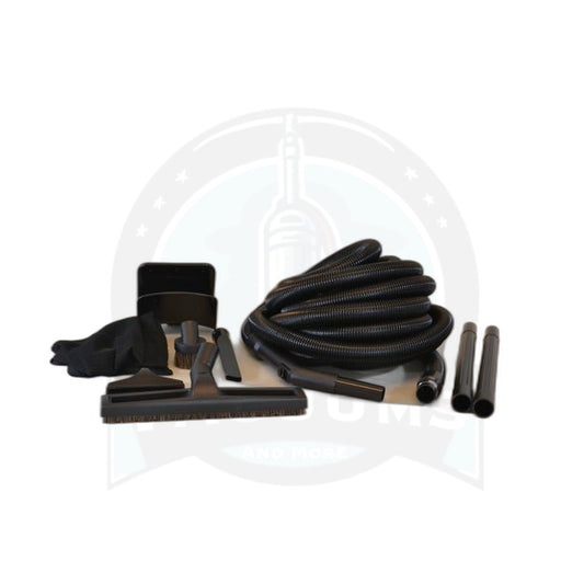Titan T3 Garage Vacuum Kit - 30 Ft Hose with Wands and Floor Brush, Black