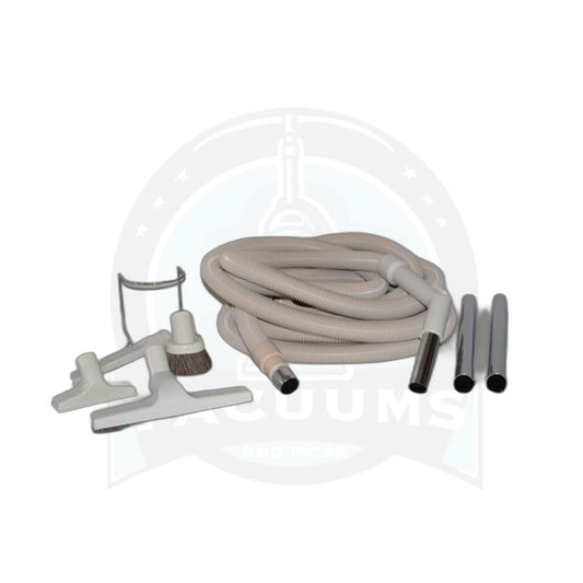 Titan T3 Central Vacuum Garage Kit - 30 Ft White Hose with Tools