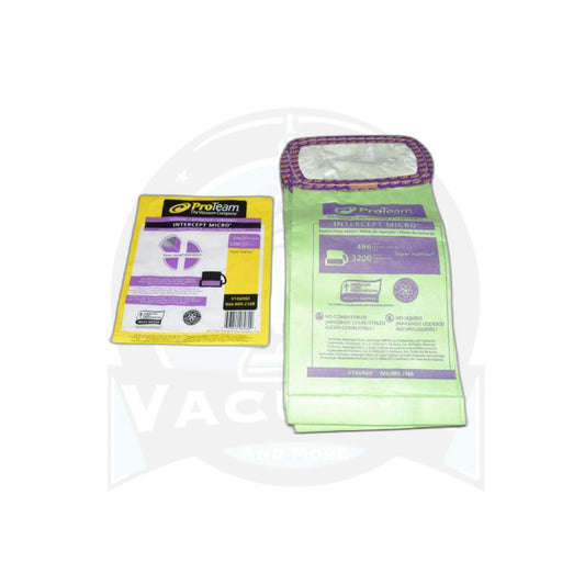 Intercept Micro Filter Bags - ProTeam Super HalfVac Pro, 6 Qt, 10-Pack - ProTeam