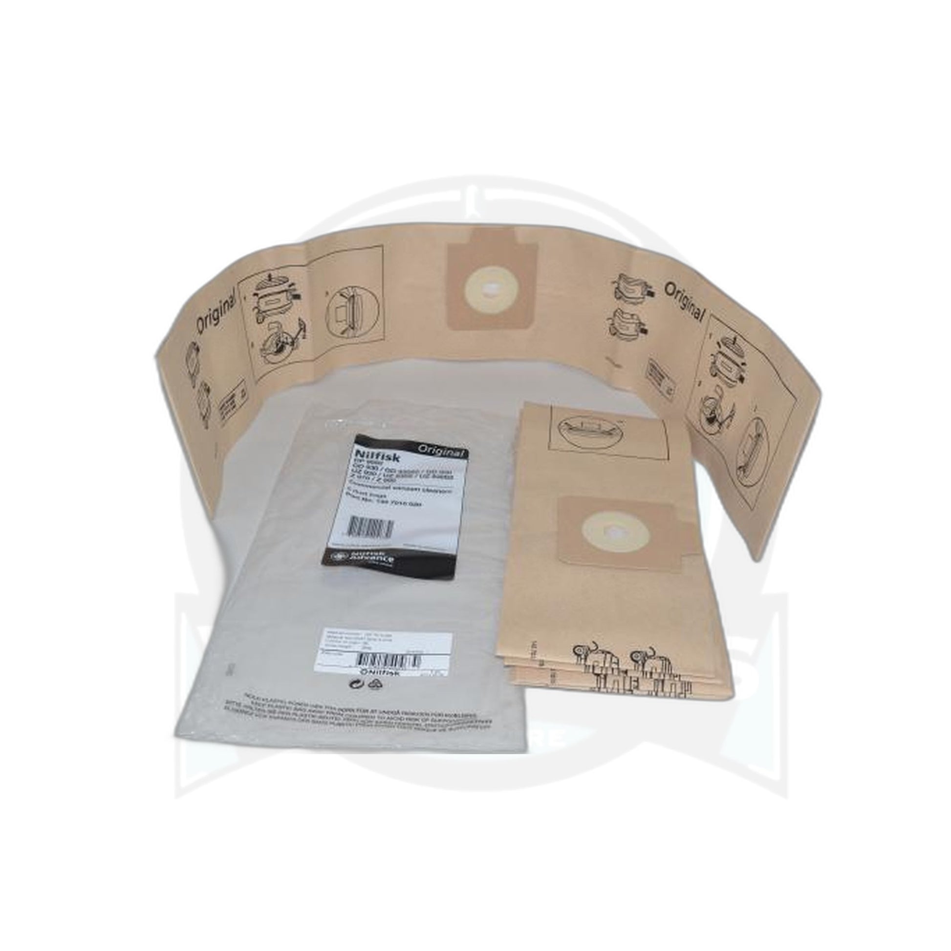 Paper Bags - Kent GD930 / EuroClean UZ930 / Nilfisk / AEG-Electrolux - 5 Pack - Kent