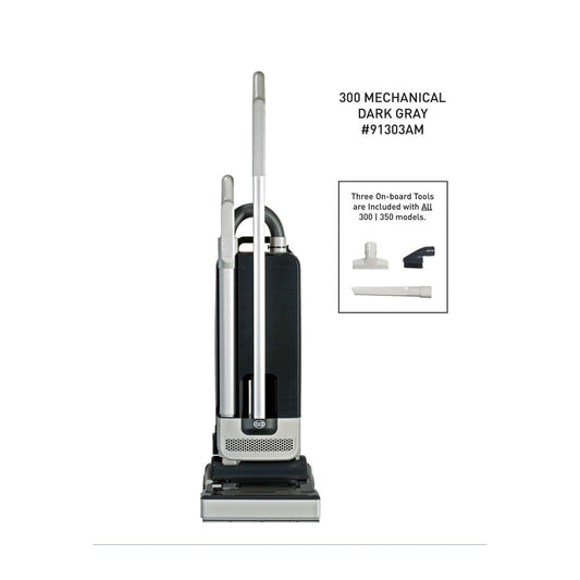 SEBO 300 MECHANICAL Bagged Upright Vacuum, Light Gray and Gray Black