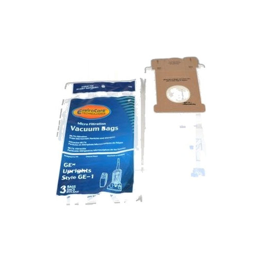 Micro Filtration Paper Bags for Walmart GE-1 Uprights — 3 Pack