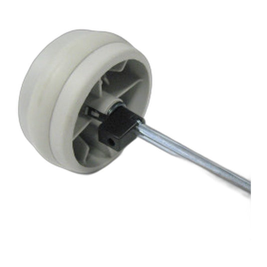 SEBO Axle with Wheel for 300 and 350 Mechanical Uprights — Light Gray