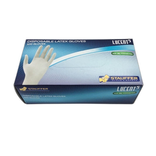 Powder-Free Latex Gloves, X-Large - Box of 100