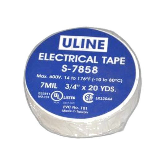 White Electrical Tape 3/4 Inch by 60 Feet 7 Mil - Shop Supply
