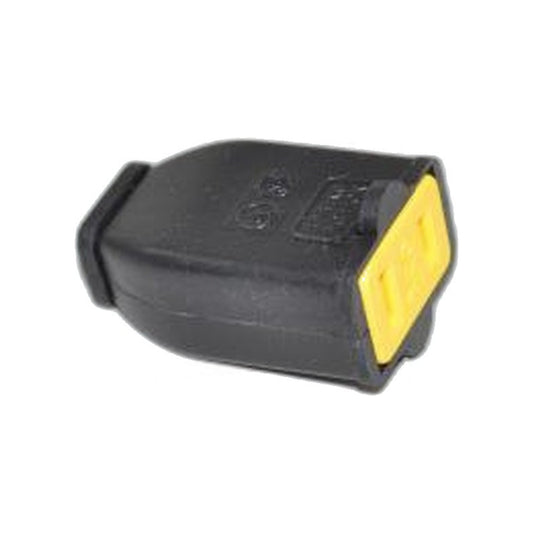 Female 2-Prong Plug Black - Vacuum Cord Repair Replacement