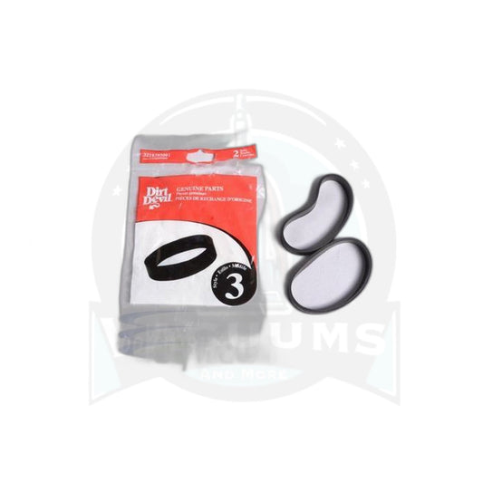 Dirt Devil Style 3 Canister Belt - 2 Pack - Power Pak, Breeze, Vision Bagless - Dirt Devil