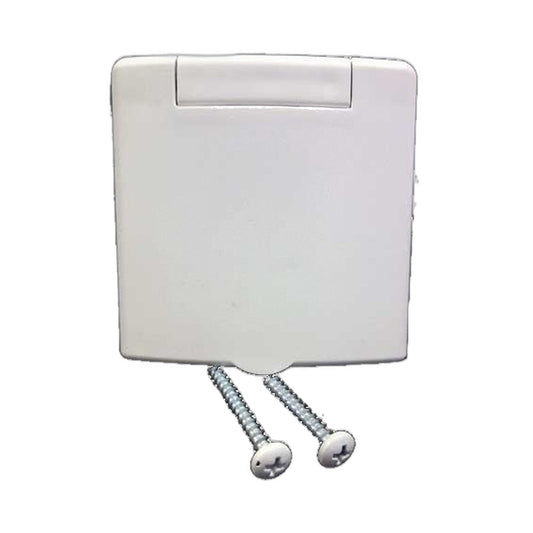 Vex Square Central Vacuum Inlet Valve, White