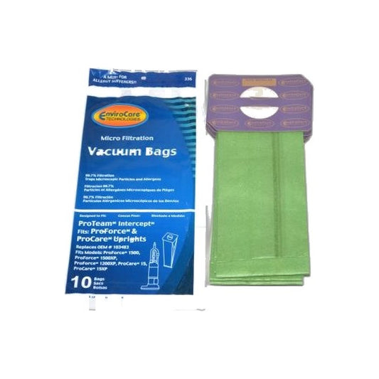 ProTeam 1200/1500 Series Upright Paper Bags - 10 Pack