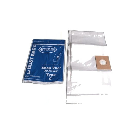 Shop-Vac Type C Floormaster Paper Bags - 3 Pack, 3 Gallon
