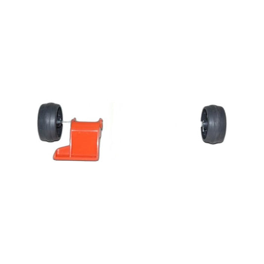 SEBO Rear Axle Assembly with Wheels, Pedal and Spring for AUTOMATIC X1, X2, X4, X4 Boost and X5 — Gray Black