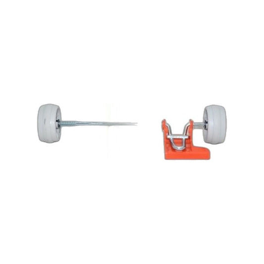 SEBO Rear Axle Assembly with Wheels, Pedal and Spring for ESSENTIAL G Series — Light Gray