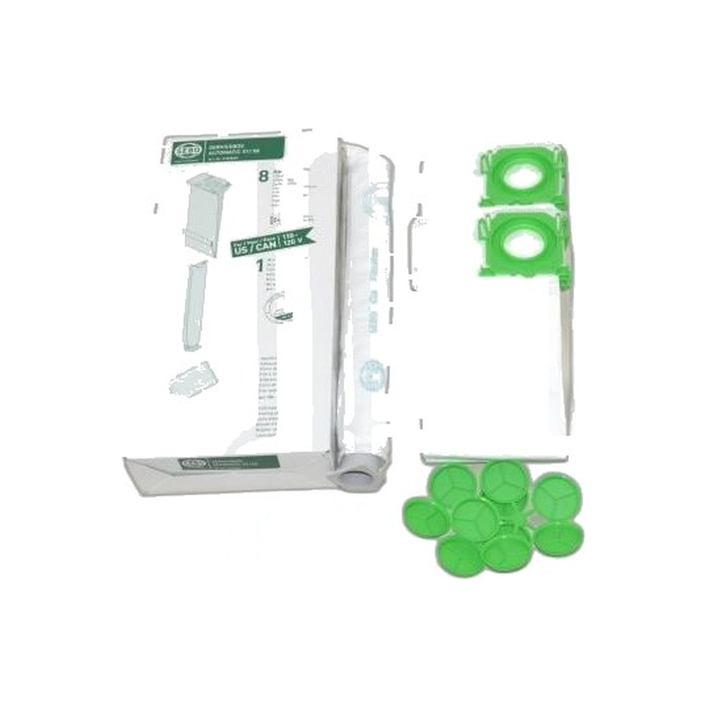 SEBO Service Box for AUTOMATIC X7 and X8 — Eight Bags Plus Microfilter, Exhaust Filter and Seal Strip