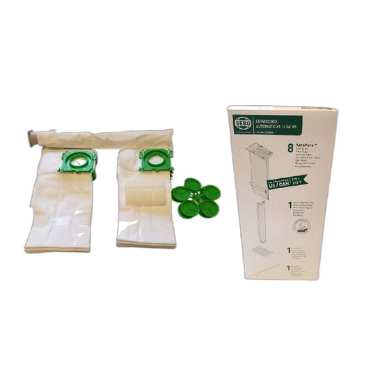 SEBO Service Box for X Series Uprights - 8 Bags, Micro Filter, Exhaust Filter and Sealing Strip