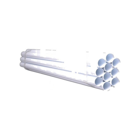 2" PVC Central Vacuum Tubing - 50 Foot Bundle (10 x 5ft Pipes)