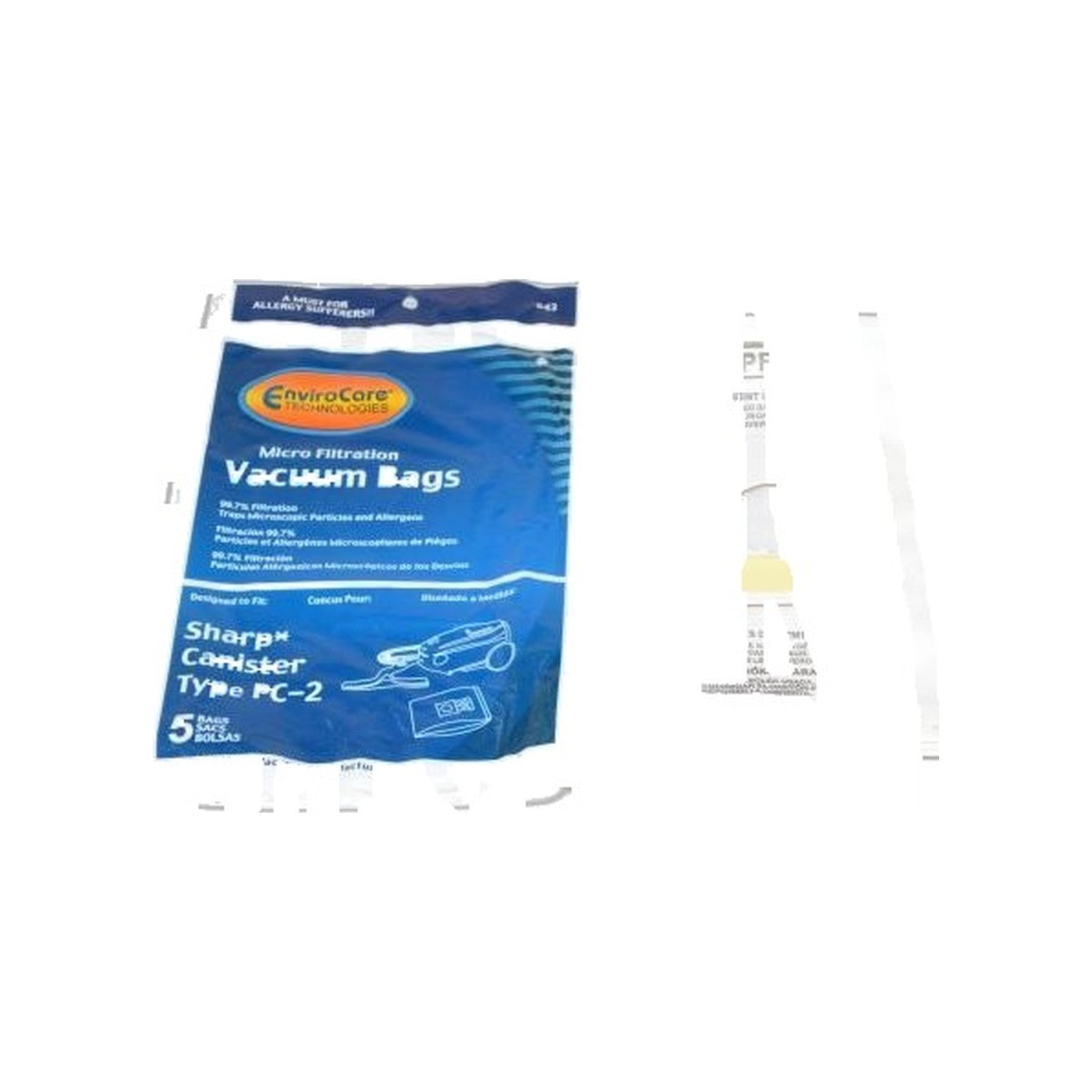 Sharp Micro Canister Paper Bags PC2 - 5 Pack - EC6311/EC7311