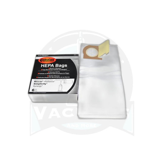 Riccar / Simplicity / Synergy X-Style Filtrete Upright Bags (6-Pack) - Riccar