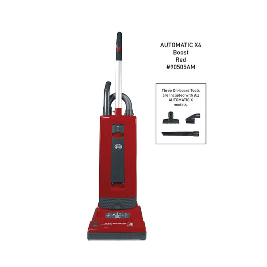 SEBO AUTOMATIC X4 Boost Bagged Upright Vacuum, Red