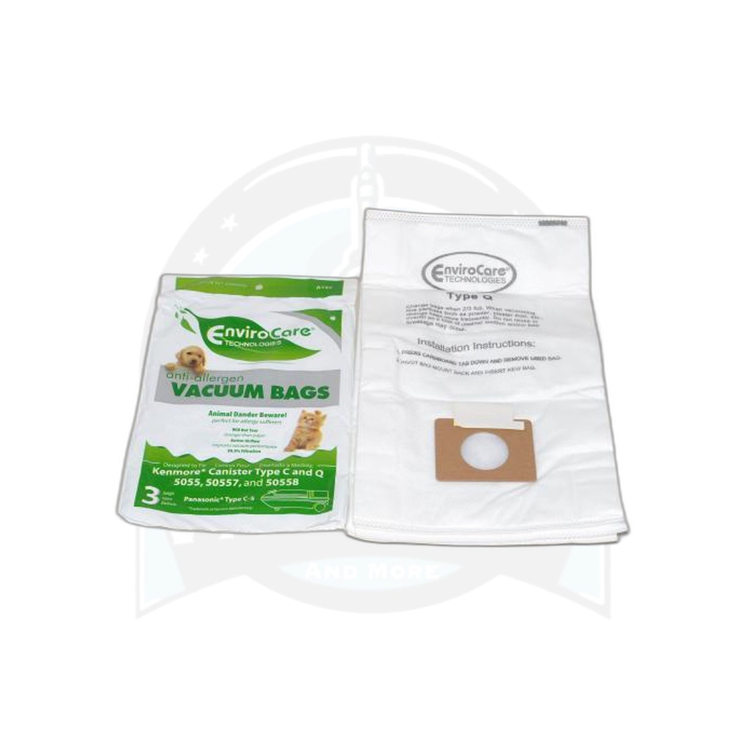 Kenmore Type Q Allergen Vacuum Bags - 3 Pack - 125.81615910 - Kenmore