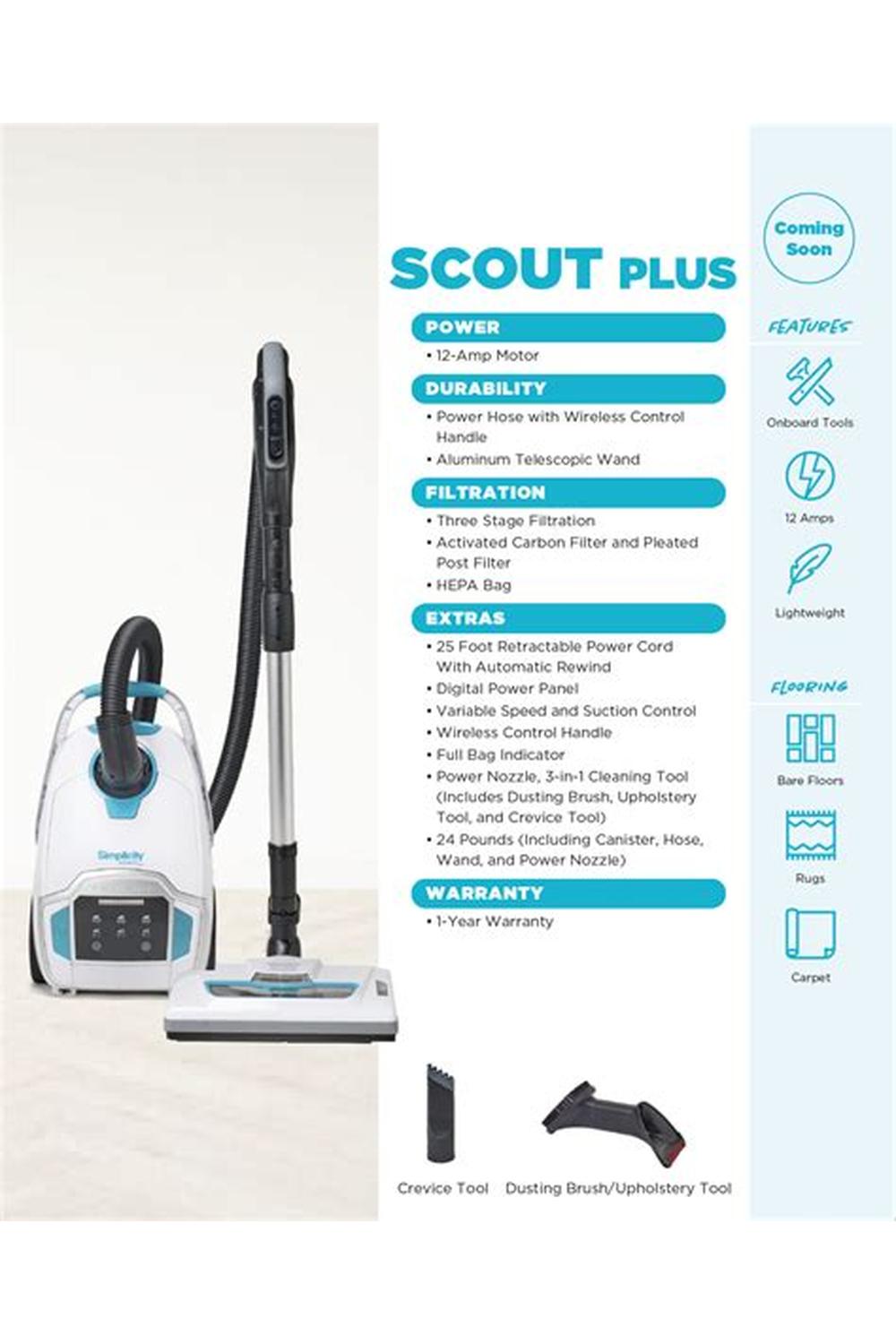 Simplicity Scout Canister Vacuum