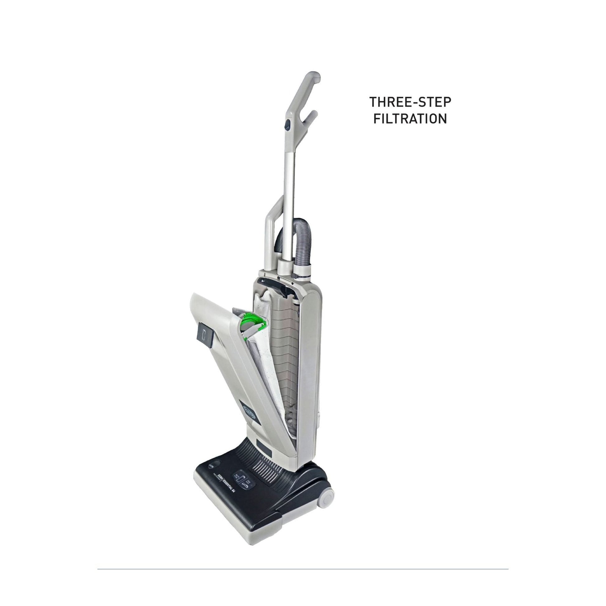 SEBO ESSENTIAL G4 Bagged Upright Vacuum, Light Gray and Dark Gray