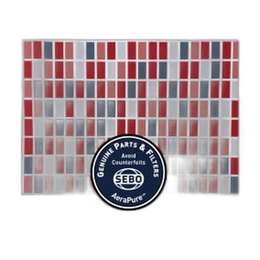 SEBO Textile Exhaust Microfilter for FELIX Premium — Red and Gray Rectangles