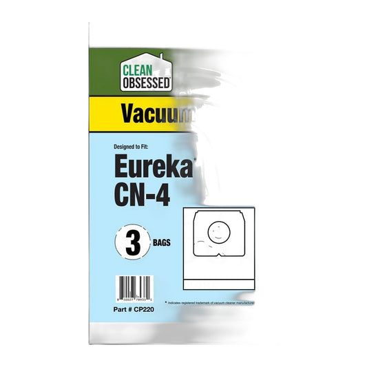 Clean Obsessed Type CN-4 Micro Paper Vacuum Bags for Eureka (3-Pack)