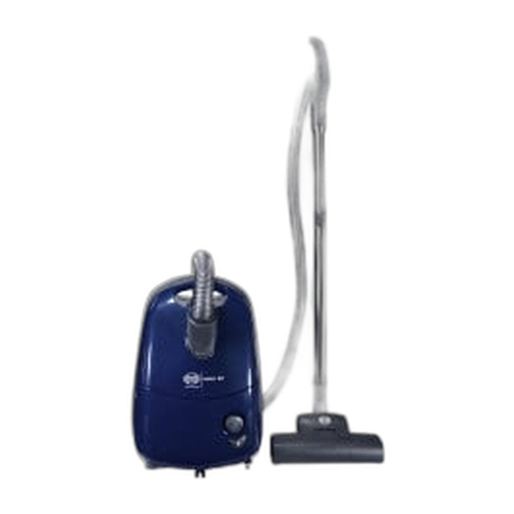 SEBO AIRBELT E2 Turbo Canister Vacuum with Turbo Nozzle and Parquet Brush (Dark Blue)