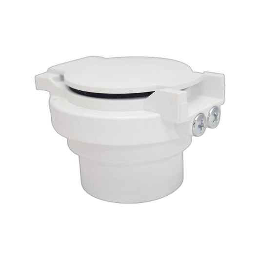 Utility Inlet Valve with Contact, White Plastic