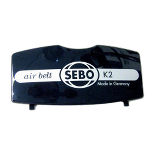 SEBO Exhaust Filter Cover for AIRBELT K2 Kombi — Dark Blue with Silver Print
