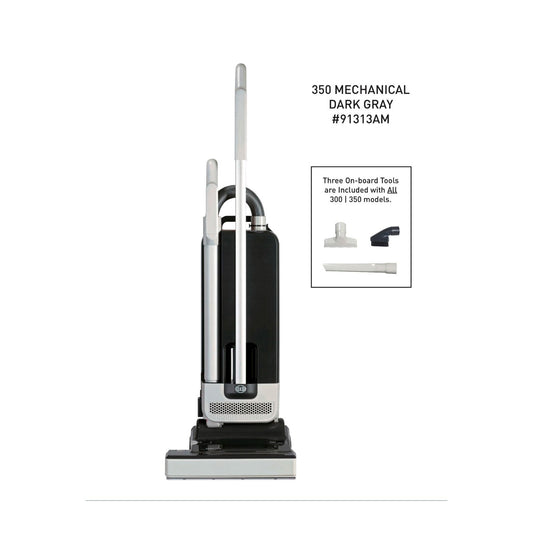 SEBO 350 MECHANICAL Bagged Upright Vacuum, Light Gray and Gray Black