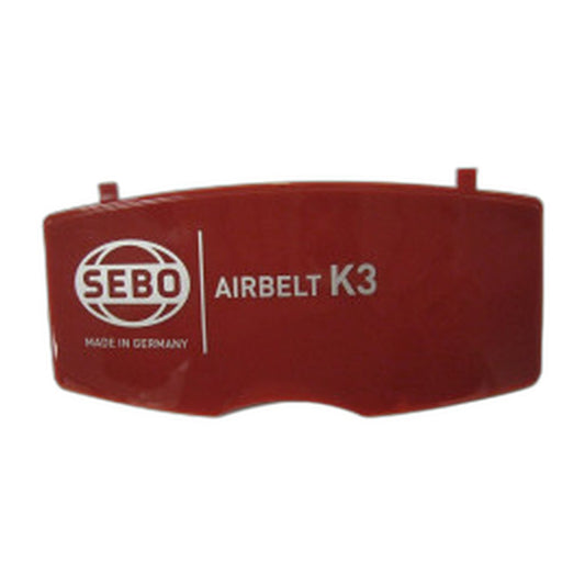 SEBO Exhaust Filter Cover for AIRBELT K3 — Red with Silver Print