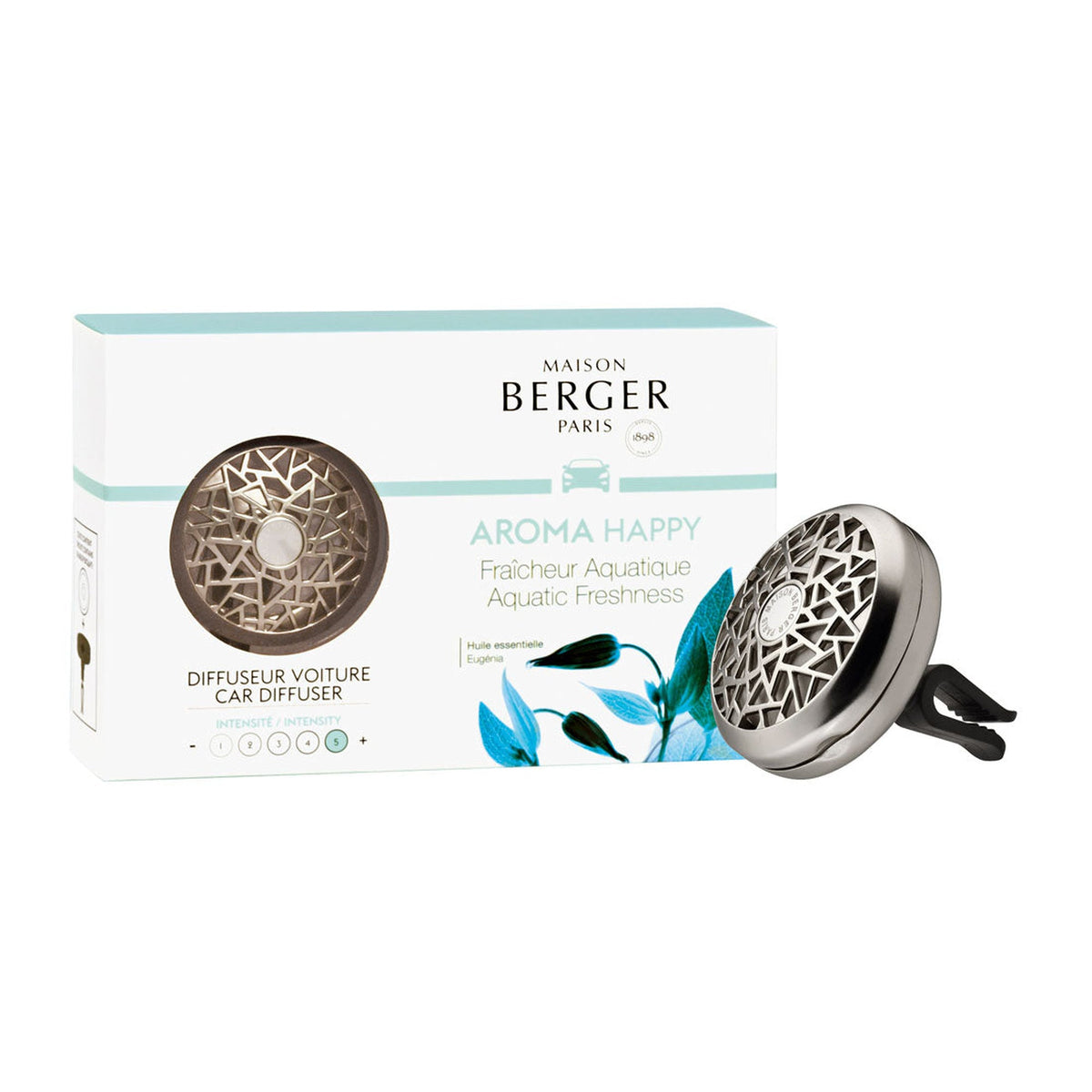 Maison Berger Aroma Happy Aquatic Freshness – Car Diffuser Kit