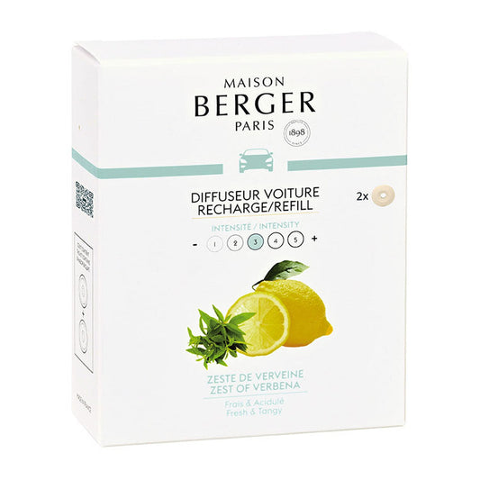 Maison Berger Set of 2 Zest of Verbena Car Diffuser Refills