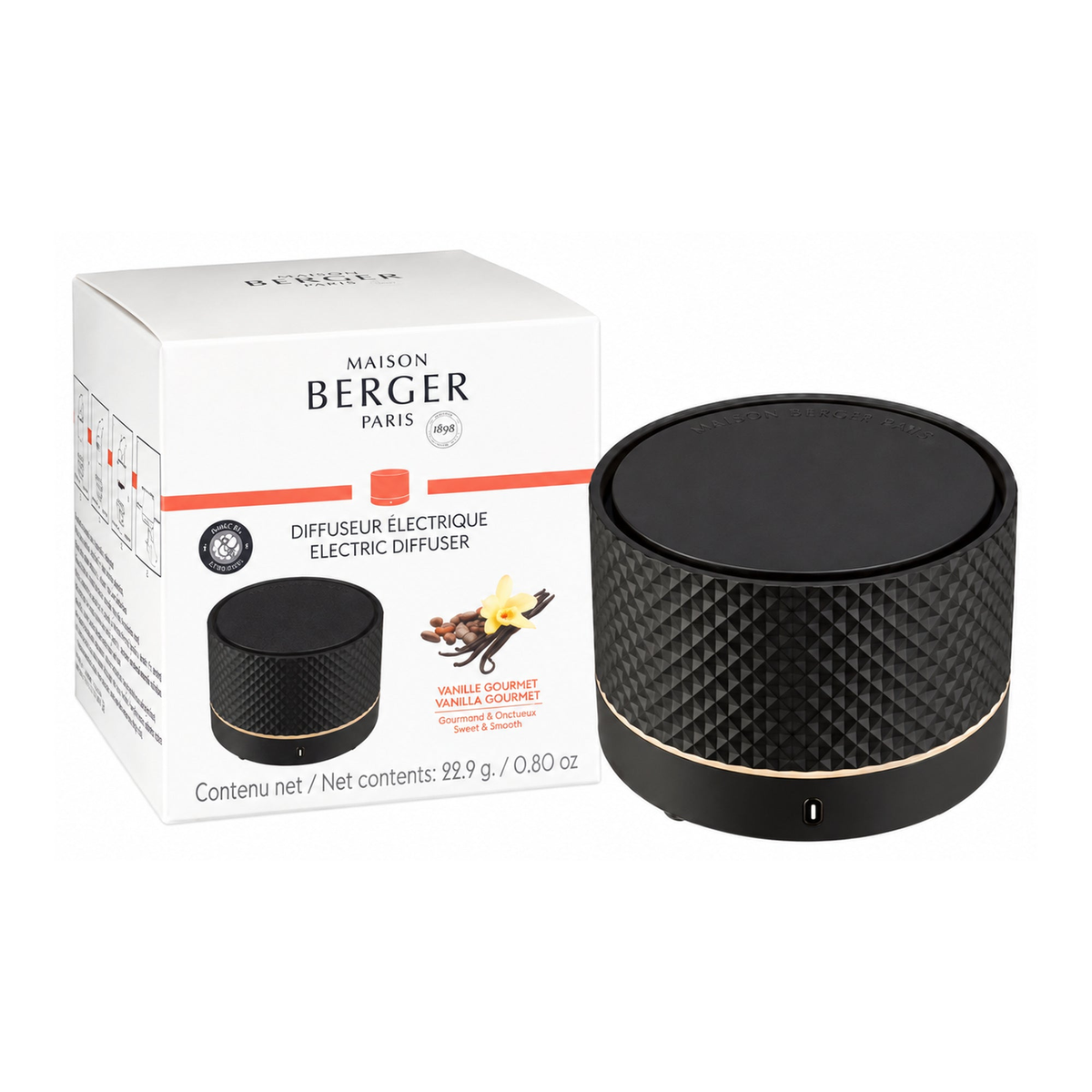 Maison Berger Nomad Diffuser Set – Black, Gourmand Vanilla