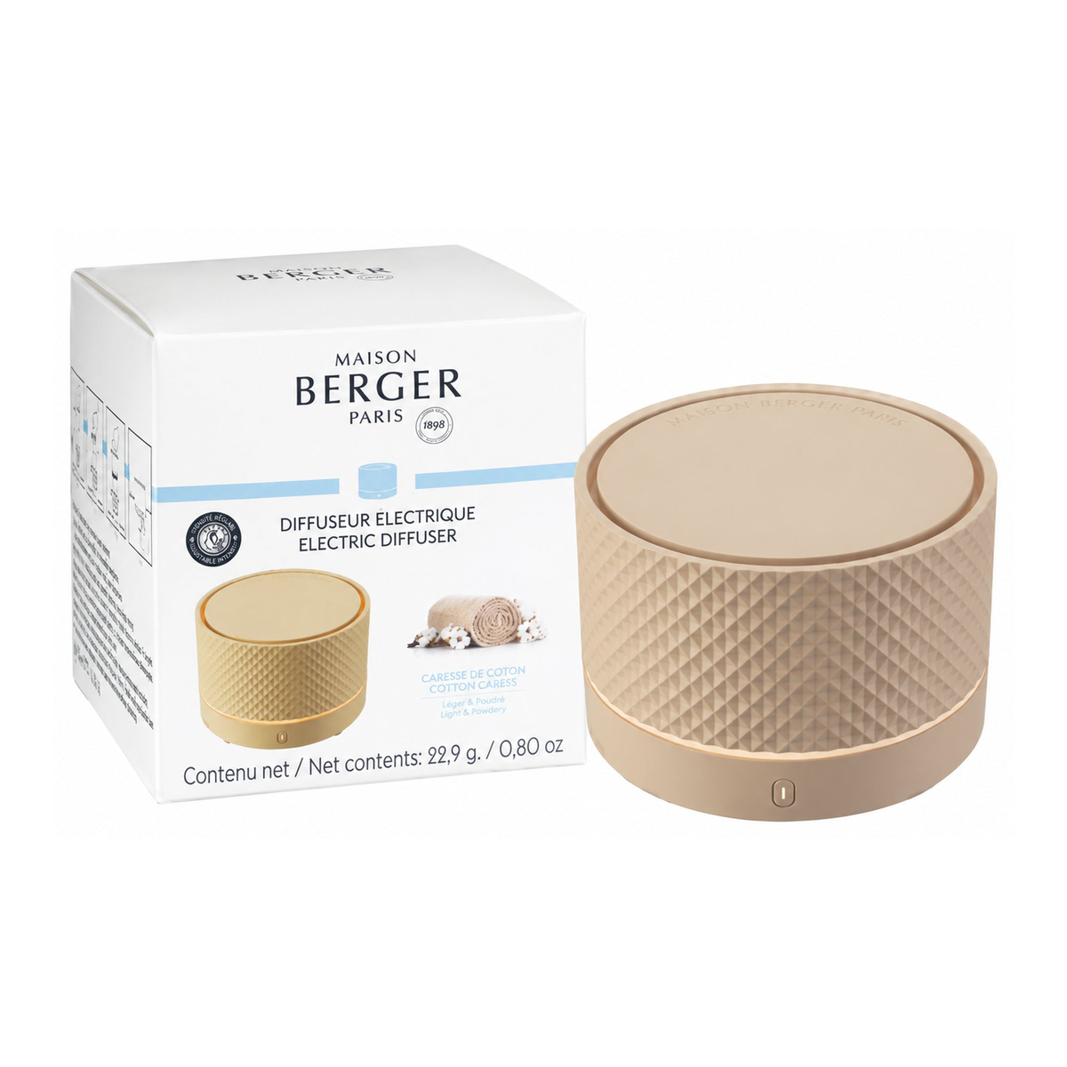 Maison Berger Nomad Diffuser Set – Sand, Cotton Caress