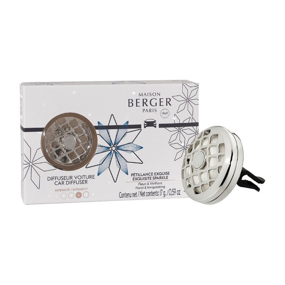 Maison Berger Rosalie Car Diffuser Kit with Exquisite Sparkle
