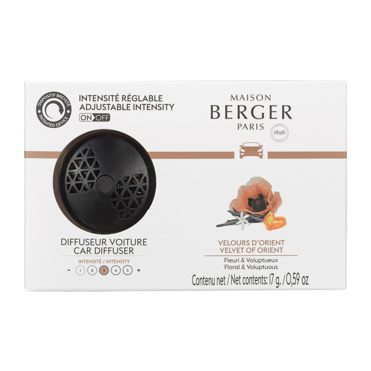 Maison Berger Smart Car Diffuser Kit with Velvet of Orient