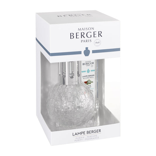 Maison Berger Disco Clear Fragrance Lamp Gift Set with Festive Fir