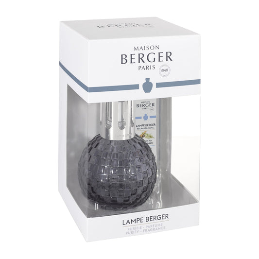 Maison Berger Disco Grey Fragrance Lamp Gift Set with Pure White Tea