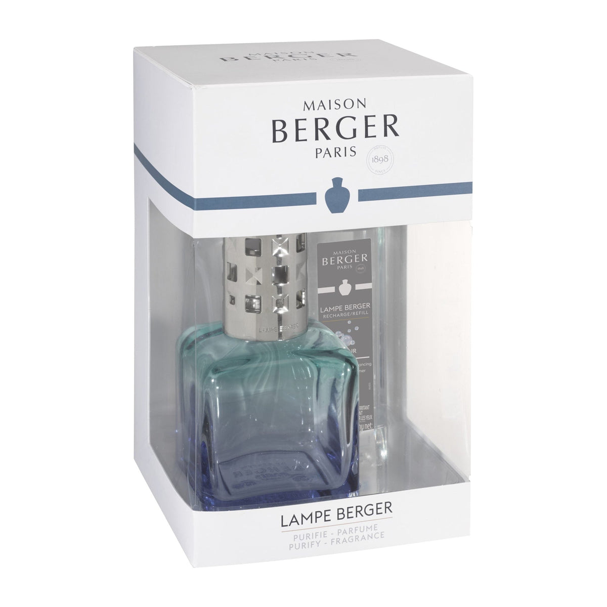 Maison Berger Glaçon Turquoise-Blue Gradient Lamp Gift Set with Air Pur
