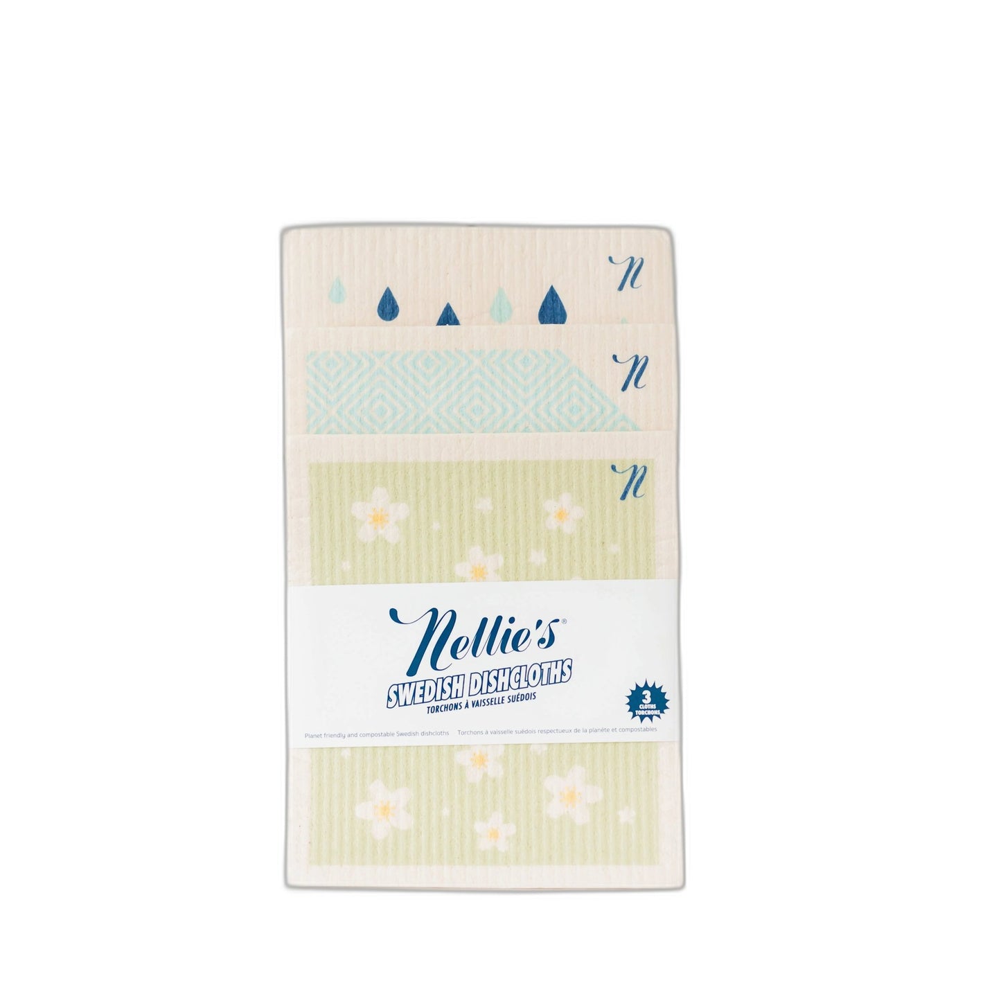 Nellie's Swedish Dish Cloths 3-Pack, Classic
