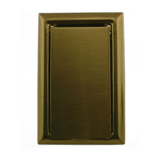 VacuMaid Brushed Brass Metal Inlet Valve with Low-Volt Pin Jacks